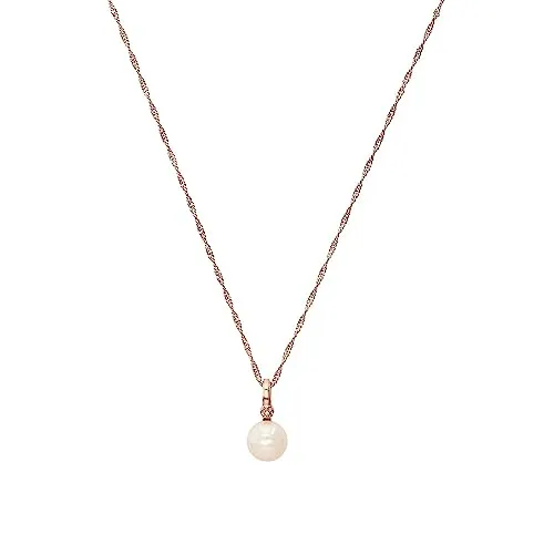 Amor Kette mit Anhänger 925 Sterling Silber - Elegante Damenkette aus 925 Sterling Silber, verziert mit Zirkonia und einer Süßwasserzuchtperle. Ideal für besondere Anlässe, kommt in einer stilvollen Schmuck Geschenkbox.