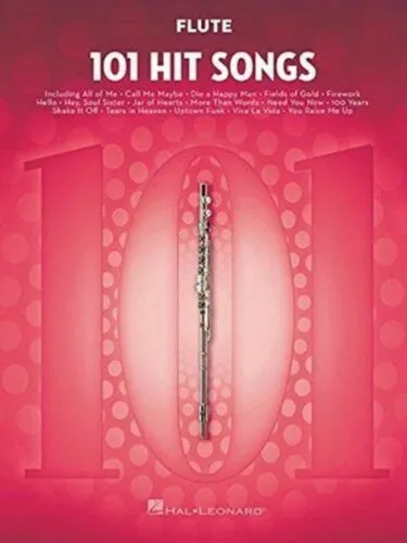 101 Hit Songs (Taschenbuch) - US IMPORT - Musikbuch für Flöte, enthält 101 beliebte Hits und ist ideal für Musiker und Musikliebhaber, die ihre Fähigkeiten erweitern möchten.