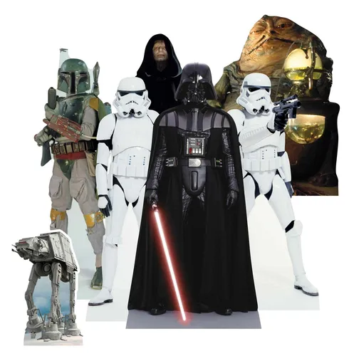 Star Wars Villains Pappfigur Tisch Top Packung 7 Offiziell Darth Vader