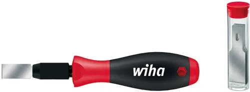 Wiha Universalschaber SoftFinish (26920) - 12-teilig, inklusive 10 Ersatzklingen, ideal für präzises Arbeiten im Camping & Outdoor Bereich