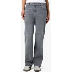 NOISY MAY Nmyolanda Nw Wide Jeans - Dark Grey Denim - Damenjeans mit Fünf-Taschen-System, ideal für einen lässigen Look und bequemes Tragen dank geradem Schnitt.