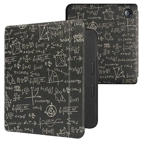 kwmobile Klapphülle kompatibel mit Tolino Vision 6 Hülle - eReader Case - Gleichung Grün Gelb