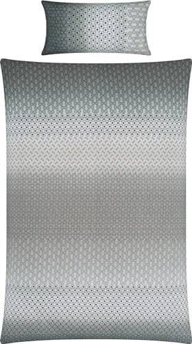 REDBEST Bettwäsche Seersucker grau-anthrazit 155x220 cm - Bettbezüge aus 100% Baumwolle, bügelfrei und mit Marken-Reißverschluss, ideal für einen modernen Schlafkomfort.