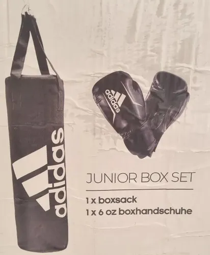 adidas Unisex Jugend Junior Boxset - Boxhandschuhe 6 oz und Boxsack 43 x 19 cm, ideal für aufstrebende Boxer und Nachwuchssportler