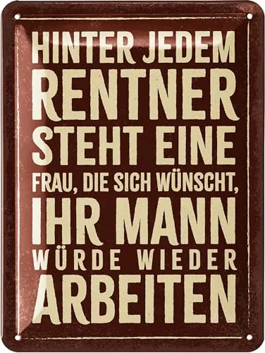 LANOLU Retro Blechschild Ruhestand