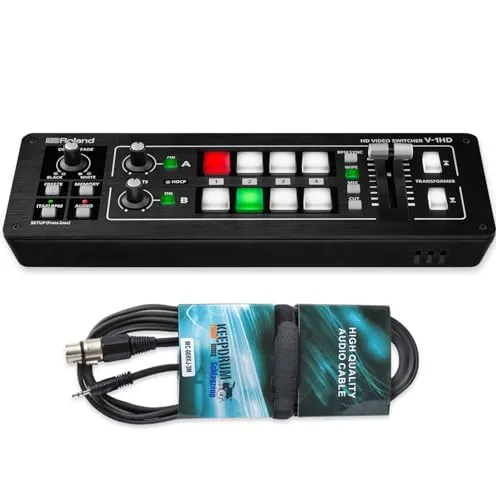 Roland V-1HD A/V HDMI-Video-Switcher mit keepdrum Kabel