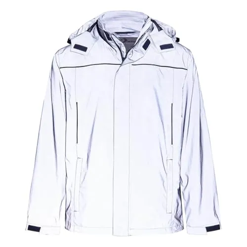 Blue Wave Herren Funktionsjacke Klaas - Verstaubare Regenjacke in Silver Reflective 5XL - Funktionsjacke für Herren, wasserdicht und winddicht mit Mesh-Innenfutter. Ideal für jedes Wetter und praktisch verstaubar, perfekt für unterwegs.