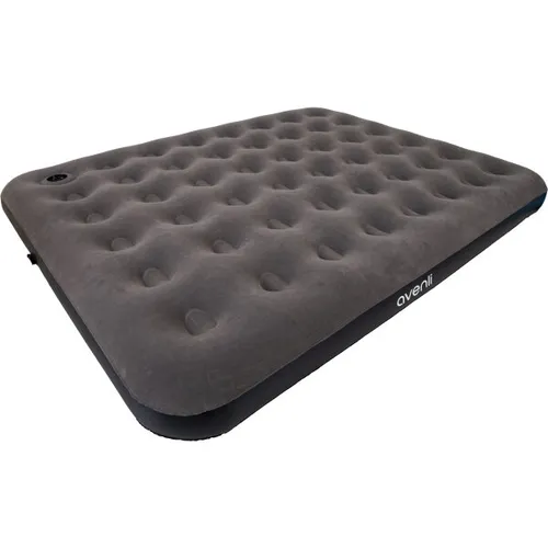 Avenli CloudCoil Luftmatratze mit Fußpumpe – 203x152x22 cm grau - Komfortable 2-Personen Luftmatratze mit integrierter Fußpumpe. Ideal für Camping und Reisen, leicht aufzupumpen und platzsparend zu verstauen.