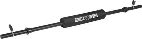 GORILLA SPORTS Langhantelstange Aerobic 130cm - Langhantelstange mit Nackenpolster für komfortables Training, ideal für Fitness und Aerobic-Übungen.
