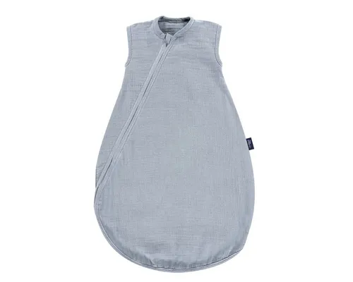 Alvi Mullschlafsack Leicht Sommertraum - Schlafsäcke aus atmungsaktiver Mull-Baumwolle, ideal für warme Nächte, in sanftem hellblau und 70 cm Länge.