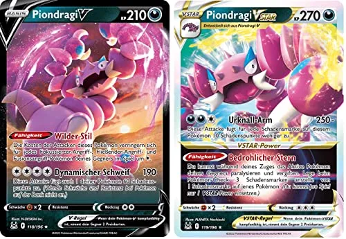 Piondragi V & Piondragi VSTAR Set Schwert & Schild Verlorener Ursprung 118-119/196 Sammelkarten Pokemon Einzelkarten