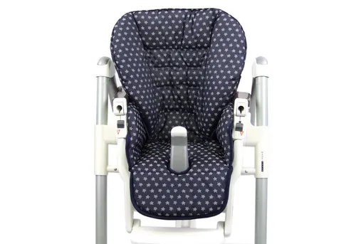 BAMBINIWELT Ersatzbezug Sitzkissen für Peg Perego Prima Pappa-Diner (Sterne marine) - Hochwertiger Bezug für den Peg Perego Prima Pappa Diner. Robustes, weiches Material sorgt für Komfort. Waschbar bis 30° für einfache Pflege.