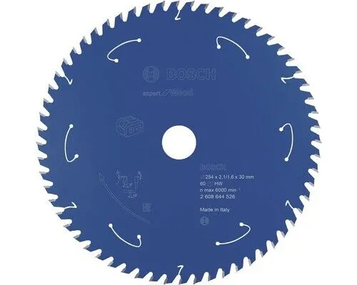 Kreissägeblatt für Akkusägen Expert for Wood, 60 Zähne von Bosch Professional