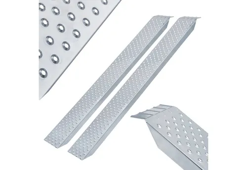 Arebos Auffahrrampe Laderampe Verladerampe Autorampe Auffahrhilfe max. 400 kg (2er), Hochwertige und stabile Stahlkonstruktion
