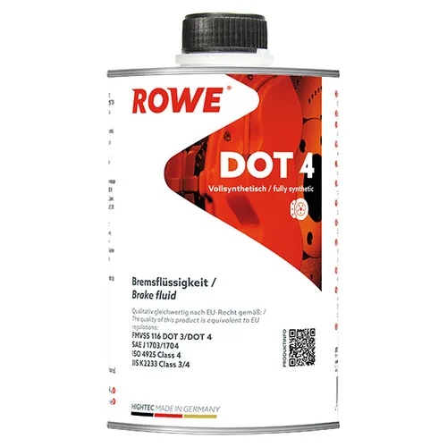 DOT4 Bremsflüssigkeit 1L ROWE HIGHTEC DOT 4 für ISO 4925 Class 4 Brake fluid