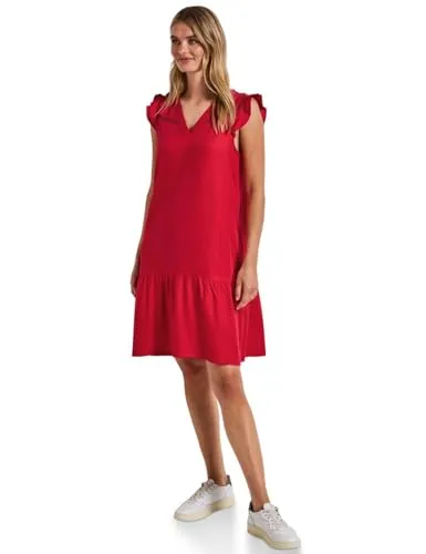 Street One Damen A144513 Tunikakleid mit Details, Glory Red, 46