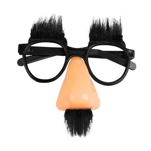 Boland Spaßbrille mit Nase und Haaren für Erwachsene | Witzige Partybrille