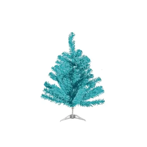 Mojawo Künstlicher Tannenbaum Weihnachtsbaum 60/150/180 cm Christbaum inkl Ständer Türkis, Größen:60 cm