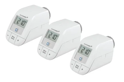 Homematic IP Heizkörperthermostat – Basic 3er Set für Smart Home - Zubehör für Klima & Heizen, optimiert Ihre Heizkosten durch intelligente Steuerung und einfache App-Nutzung.