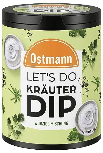 Ostmann Gewürze - Let's Do Kräuterdip | Gewürzsalz für leckere Dips mit Kräuternote | Würzige Mischung mit Petersilie, Schnittlauch und Dill | 60 g in recyclebarer Metalldose