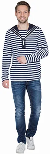 Rubie`s Herren Kostüm Matrosenhemd Ringel Karneval Fasching Gr. 52
