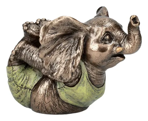 Figuren Shop GmbH Tierfigur Elefanten Figur beim Yoga von Figuren Shop