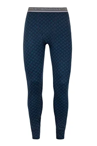 Thermowave Xtreme Merino Unterwäsche Herren - Lange Unterhose Männer - Thermounterwäsche Herren - 220 GSM Weiche Leichtgewicht für Ski Fahren Snowboarden - Weiter Bund, Sturm/Topas, S