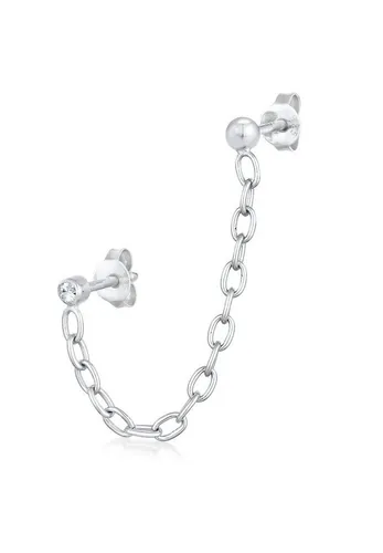 Elli Paar Ohrstecker Kette Piercing Kristall 925 Silber von Elli