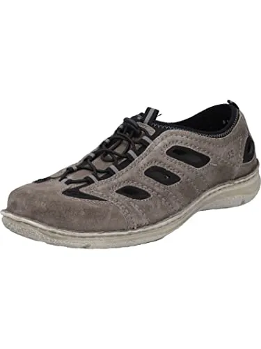 Josef Seibel Herren Anvers 92 Sneaker, Grau-Kombi, 41 EU Weit - Herren-Schnürhalbschuhe mit hochwertigem Kalbvelour-Obermaterial und bequemer Weite K, ideal für kräftige Füße. Genießen Sie den klassischen Look und den hohen Tragekomfort!
