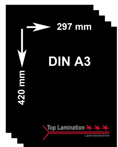 Blatt schwarzes Papier 250 g/m² DIN A3 (297 x 420 mm) Tonkarton FotokartonTon 10