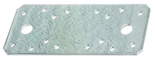 Alberts Flachverbinder 50x 133 x 55 mm - Winkel & Holzverbinder, verzinkte Stahlplatten für stabile Verbindungen, ideal für Holzbauprojekte.