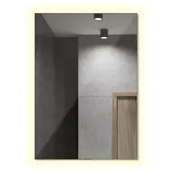Tulup LED Wandspiegel in Blaugrau, 60x40 cm - Modern und Elegant - Dieser elegante LED-Wandspiegel kombiniert modernes Design mit funktionaler Beleuchtung. Ideal für jeden Raum, sorgt er für eine stilvolle Atmosphäre und passt sich perfekt Ihrem Interieur an.