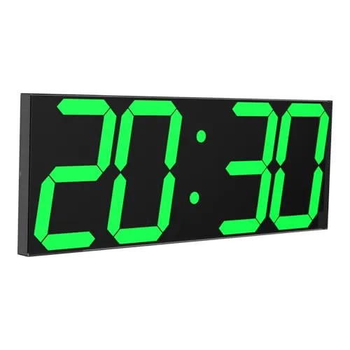 CHKOSDA LED Digitale Wanduhr 18 Zoll - Countdown-Funktion, 16 Alarme, 8 Helligkeitsstufen - Wecker mit 44 cm großer, fernlesbarer Ziffer und automatischem Dimmer. Ideal für jedes Zimmer, auch als Nachtlicht nutzbar. Inklusive Countdown-Funktion und 1 Jahr Garantie.