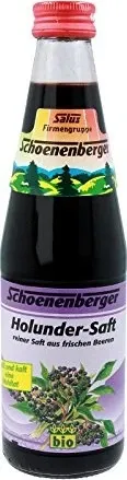 HOLUNDERSAFT Bio Schoenenberger 330 ml - Fruchtsaft aus biologischem Anbau, reich an Antioxidantien und ideal für erfrischende Getränke oder als Zutat in Cocktails.