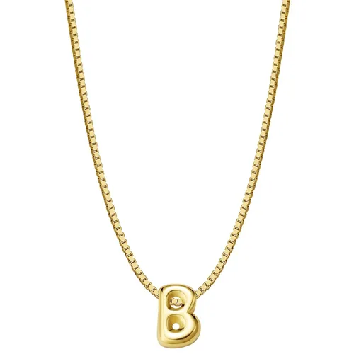 Glanzstücke München Damen Halskette Buchstabe B aus Sterling Silber - Elegante Halskette mit Buchstabenanhänger, 40 cm + 5 cm Verlängerung. Aus hochwertigem Sterling Silber gefertigt, ideal für jeden Anlass und ein tolles persönliches Geschenk.