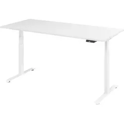 bümö elektrisch höhenverstellbarer Schreibtisch, Weiß - Ergonomischer Kinderschreibtisch mit stufenloser Höhenverstellung von 64,5 cm bis 129,5 cm für gesundes Arbeiten. Robuste Tischplatte und leiser 2-Motor-Elektroantrieb sorgen für optimale Anpassung.