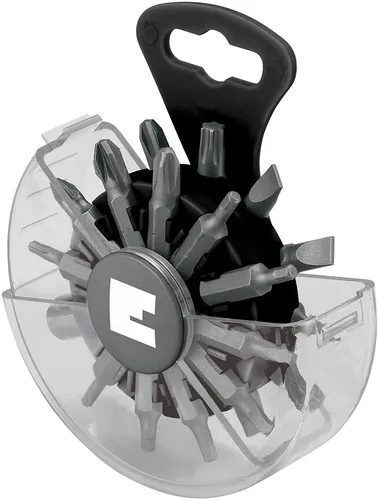 EINHELL 23 tlg. Bit-Box mit Gürtelclip, Kreuz Schlitz Innensechskant
