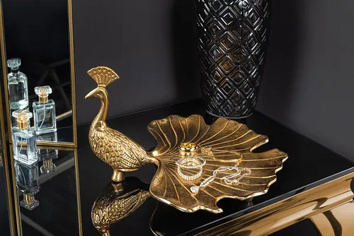 riess-ambiente Dekoschale WILDLIFE PEACOCK 40cm gold in gold von Riess-Ambiente