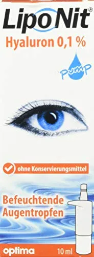 Liponit Augentropfen pump 0,1% Hyaluron, 1er Pack(1 x 10 ml)
