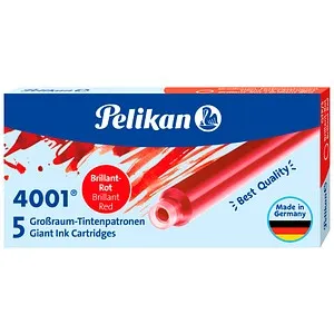 Pelikan 4001 Tintenpatronen für Füller brillant-rot 5 St. von Pelikan