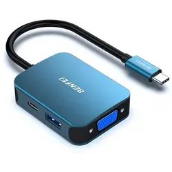 BENFEI USB-C Hub 4in1 Adapter mit HDMI und VGA