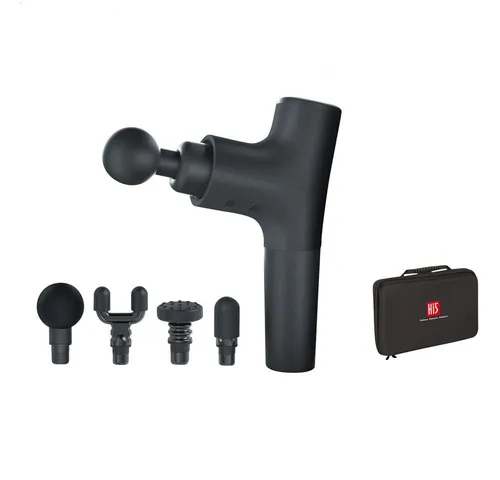 PROMAFIT Massagepistole Massagegerät Massagegun Handmassagegerät, Set 4-tlg., Massagegerät mit 4 Aufsätzen, 3 Geschwindigkeitsstufen / Laufzeit von 11,5 Stunden