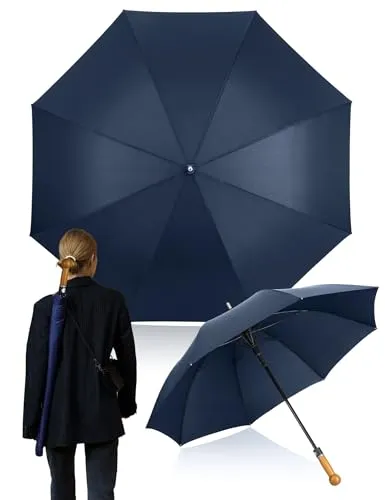 LOGAN & BARNES Regenschirm Selbstverteidigung Ø120cm – Automatischer Sicherheitsschirm mit Stahlspitze