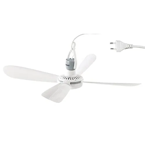 HAC24 Mobiler Deckenventilator Ø 43 cm 5W 230 V mit Aufhänger Reise Camping Ventilator Reiseventilator