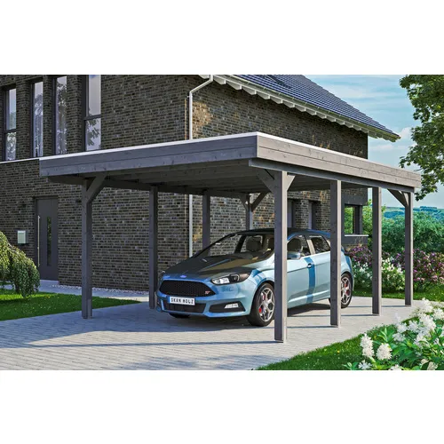 Einzelcarport SKAN HOLZ Friesland - Flachdach Carport mit EPDM-Dachfolie - Gartenhäuser, Geräteschuppen & Carports - Robustes Holzmaterial und langlebige EPDM-Dachfolie bieten optimalen Wetterschutz.