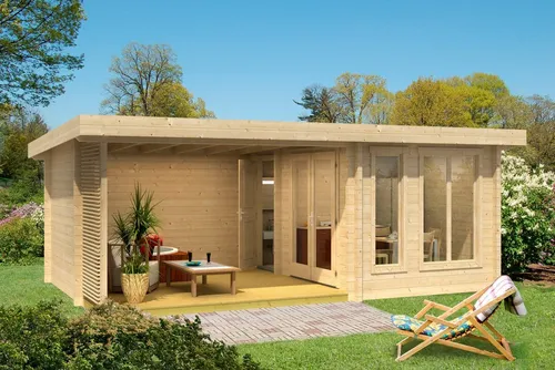 Gartenhaus weka Weekendhaus 441 - Hohes Durchgangsmaß 195 cm - Gartenhäuser, Geräteschuppen & Carports - Inklusive Fußboden, ideal für vielseitige Nutzung im Garten.
