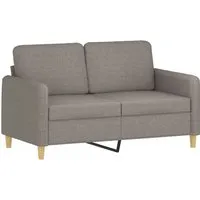 vidaXL 2-Sitzer-Sofa Taupe 120 cm - Sofas: Bequemes 2-Sitzer-Sofa mit strapazierfähigem Stoff und modernem Design – perfekt zum Entspannen und ein Blickfang in jedem Raum.