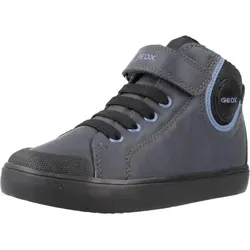 Geox Jungen J Gisli Boy C Sneaker, Blau, 38 EU - Bequemer Mid-Cut-Sneaker für Jungen im minimalistischen Design, ideal für Schule und Freizeit. Mit Schnürsenkeln und Klettriemen für einfaches An- und Ausziehen.