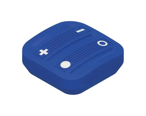 NodOn CRC-2-6-02 Soft Remote Fernbedienung EnOcean, Blau - TV-Fernbedienung ohne Batterie, powered by magnetoresistiv, mit 4 Knöpfen für flexibles Steuern und einer Reichweite von 30 m.