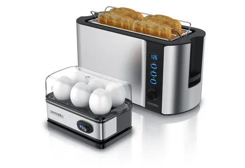 Arendo Frühstücks-Set (2-tlg) in silber von Arendo